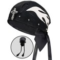 thumbnail image 6 of Cycling Wrap Skull Cross Cap Men/Women Do Du Rag Leather Doo Rag Flame Cap with Snug Fit for Outdoor Activities, 6 of 6
