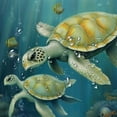 thumbnail image 5 of Orinice  Green Sea Turtle Shower Curtain for Bathroom, Ocean Beach Coastal Under The Sea Shower Curtain Set Waterproof Fabric Bathtub Curtain Decor with 12 Hooks,  69x72, 5 of 7