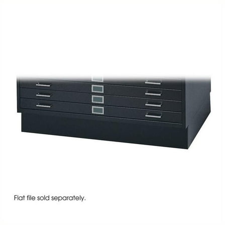 Pemberly Row Closed Base for 4994 Flat File Cabinet in Black