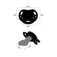 thumbnail image 3 of CutiePlusU Adult Sized Pacifier Dummy for Adult Babies-Crystal Butterfly Shape Big Shield 2 Pack- Black,White, 3 of 5