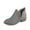 Gray, variant on Women Fashion Studs Stacked Chunky Low Heel Ankle Booties Stylish Cut Out Round Toe Slip On Short Boots Comfort Casual Daily Winter Shoes Size 10 Violet