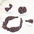 thumbnail image 4 of Unique Bargains Leopard Spot Wide Bow Headbands Fashion Hair Hoop Wine Red with Bow Knotted for Girl Women, 4 of 7