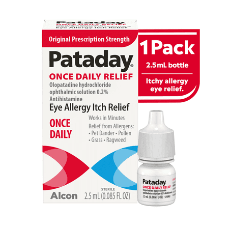 Pataday Once Daily Allergy Itch Relief Eye Drops for Adults & Children, 2.5 ml