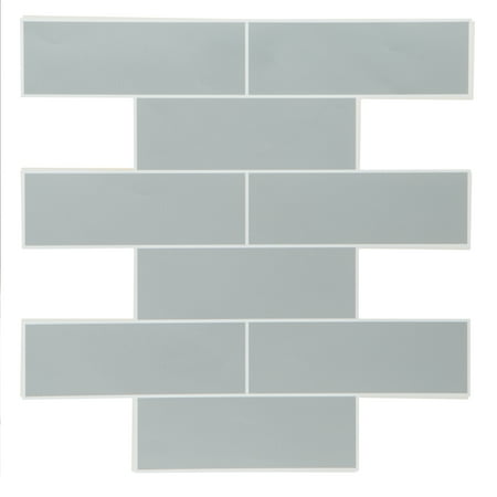 Simplify 4 Pack Subway Tile Grey Peel And Stick Wall Tile - Grey (10