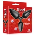 thumbnail image 2 of Adult Sex Toy Bundle of Triad 3 Way Butt Plug, Smooth and Icon Brands Wild Rose Rechargeable Silicone Suction + Vibrator - Red, 2 of 5