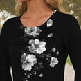 thumbnail image 5 of Womens Tops Short Sleeve V Neck Shirts Loose Casual Blouses Summer Tees Criss Cross, 5 of 6