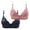 Blue, variant on 2 Pack Wireless Bras for Women Petal Wave V-Neck Push Up Bra Breathable Comfort Everyday Bras with Rhinestone Deco and Adjustable Straps Beige XL