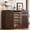 Coffee/Double Cabinet, variant on AHB 60" Coffee Bar Cabinet, Wine Bar Sideboard Buffet Cabinet with Mini Fridge Space and Hidden Trash Storage for Kitchen and Dining Room, Wood