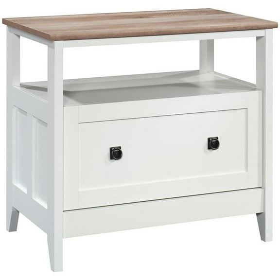 UrbanPro 1 Drawer Wooden Lateral File Cabinet in Glacier White