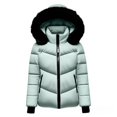 thumbnail image 5 of Women's Winter Warm Cotton-padded Coat, Single-breasted Zipper Cotton-padded Coat Mint Green XXL, 5 of 6