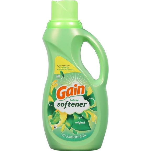 Gain Laundry Liquid Fabric Softener, Original Scent, Fabric Conditioner, 44 Fl Oz, 60 Loads