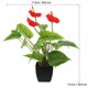 thumbnail image 2 of ADDHAT 1Ud Ornamentación Con Planta Artificial Anthurium Bonsái En Maceta Para Espacios Modernos, 2 of 6