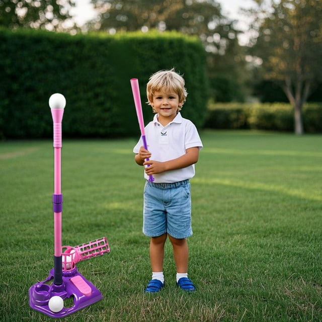 Huluwajiuyeye Kids Baseball Pitching Machine Batting Machine Entertainment Games Birthday Retractable Bat Baseball Pitcher Style B Cubes for Kids Large Building for Kids Ages 3-5 Cool for Kids