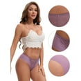 thumbnail image 3 of Unique Bargains Women's Mid Waisted Smooth Silky Breathable Underpants M Purple, 3 of 6
