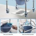 thumbnail image 3 of Chaise de Douche Roulante, 5 Hauteurs Réglables Chaise de Pot Mobile avec Roues pour Chevet, 3 of 7