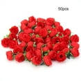 thumbnail image 2 of Flower Diy Flower Crepe Plastic 50Pcs Artificial Rayon Peony Head Flower Small Ball Chrysanthemum Small Carnation Champagne, 2 of 8