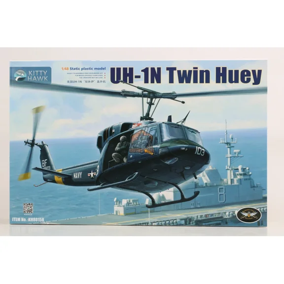 Kitty Hawk KH80158 1/48 UH-1N Twin Huey Plastic Model Kit w Resin pilot
