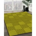 thumbnail image 2 of Ahgly Company Indoor Round Patterned Dark Yellow Green Area Rugs, 7' Round, 2 of 6