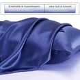 thumbnail image 3 of Auchen Satin Pillow Case, 2 Pack Satin Queen Silky Pillowcase for Hair and Skin, Satin Pillowcase Set of 2-King Size (20"x36")Dark Blue, 3 of 9