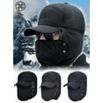 thumbnail image 2 of Luxtrada Mens Winter Russian Aviator Hat Trooper Ear Flap Snow Ski Elmer Fudd Cap, 2 of 11