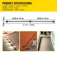 thumbnail image 2 of Favory Industrial Handrails for Indoor Stairs: Metal Staircase Handrails Wall Mount Stair Handrail Sturdy Pipe Hand Railings for Steps Matt Black Powder Coat Stairway Railing，Black6 FT, 2 of 8