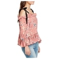 thumbnail image 3 of William Rast Fabiana Convertible Peplum Top Lobster Bisque Pressed Floral XS, 3 of 3