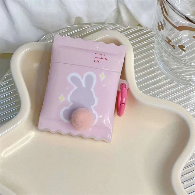 Cute 3D Candy Earphone Case For Airpods Pro 2 Lovely Rabbit With Pendant Headphone Cover For Airpods Pro 1 2 3