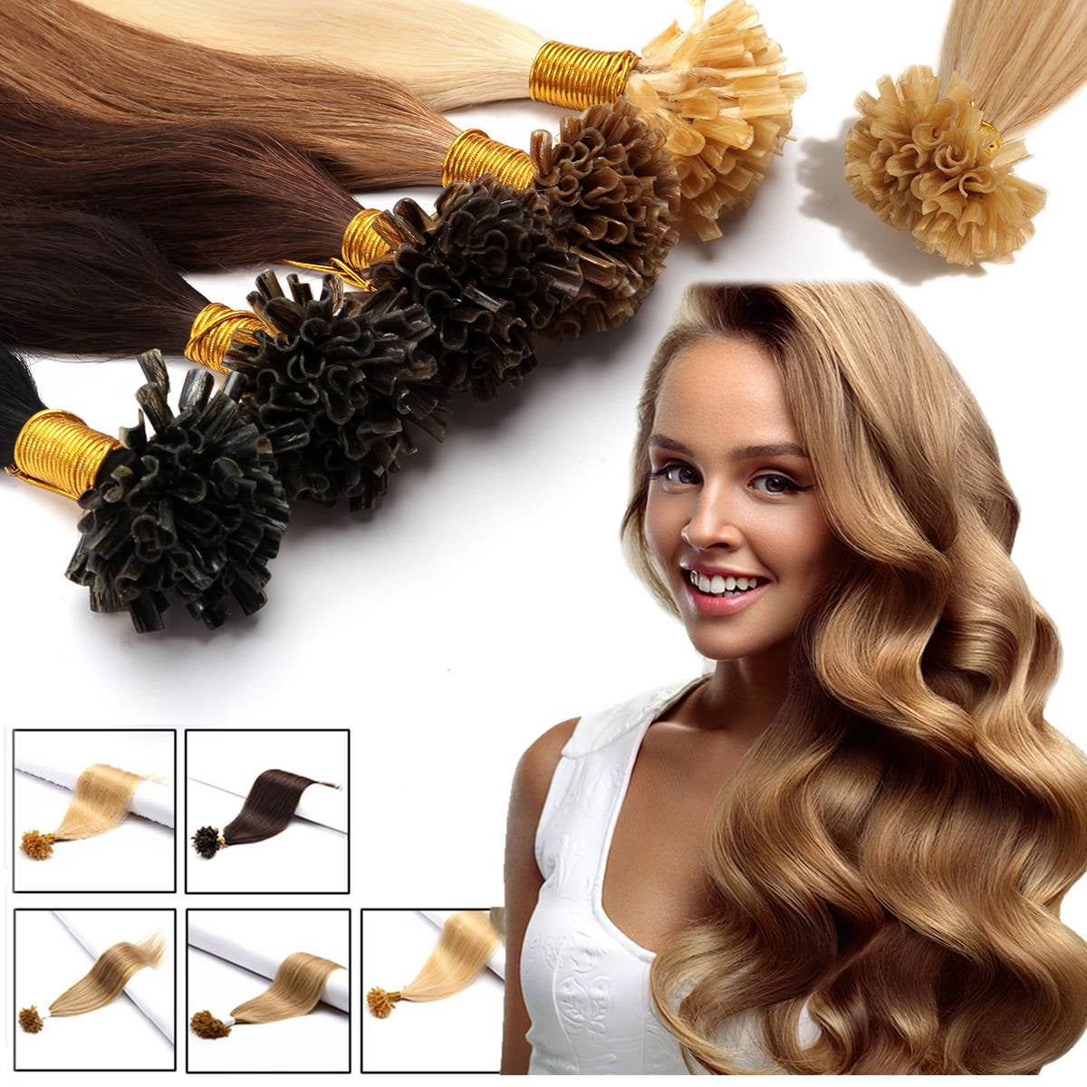 SEGO U Tip Hair Extensions Remy Pre Bonded Fusion Hairpieces Utip 100
