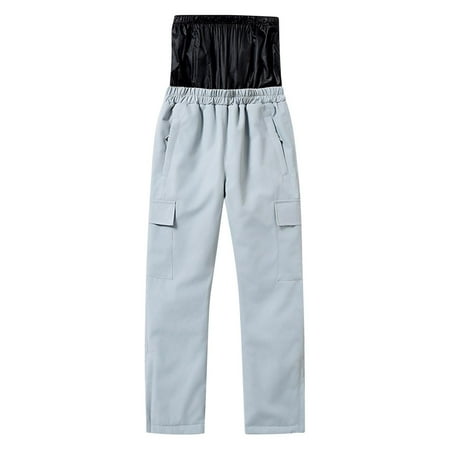 Kids Snow Ski Pants Waterproof Warm Winter Hiking Pants for Boys Girls Snowboard Pants with Zip Pockets Solid Color Ski Pants For Outdoor Windproof Thick Unisex Pants for 8-16Years