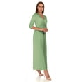 thumbnail image 2 of SR Women's Casual Wrap Floor Length Maxi Dress, 5X, Sage, 2 of 5