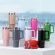 thumbnail image 4 of 40oz 304 Stainless Steel Insulated Water Bottle,Thermal Coffee Car Cup, Cold Hot Mugs Vacuum Flask With Handle Straw,For Sport, 4 of 5