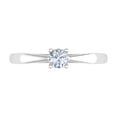 thumbnail image 3 of 1/5 Carat 4-Prong Set Diamond Solitaire Engagement Ring Band in 14K White Gold (Ring Size 10.75), 3 of 5