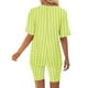 thumbnail image 5 of Blusas para las Mujeres Casual Impreso Cuello en V Manga Corta Blusa Pantalones Cortos, Conjuntos de Ropa para las Mujeres, 5 of 5