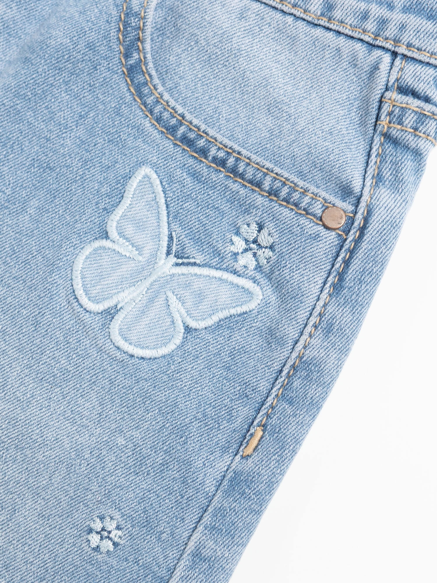 Wonder Nation Girls Baggy Denim Shorts, Size 5-18