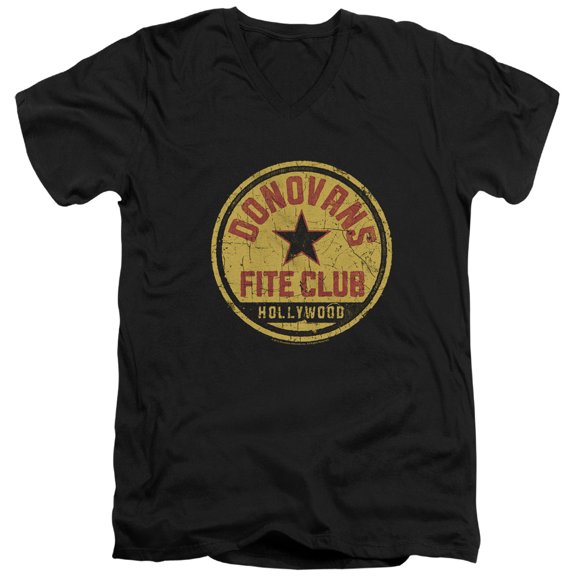 Ray Donovan Fite Club Adult V-Neck T-Shirt 30/1 T-Shirt Black