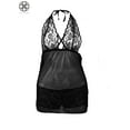 thumbnail image 3 of Luxtrada Womens Sexy Lace Babydoll Lingerie Halter Sheer Mesh Nightie S-2XL, 3 of 8