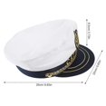 thumbnail image 2 of Sailor Hat Captain Hat for Party Decoration 2Pcs Costume Cosplay Accessory, 2 of 5
