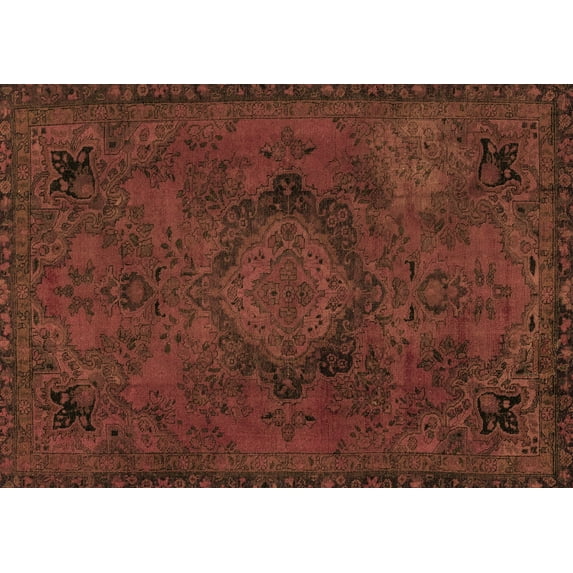 Ahgly Company Indoor Rectangle Abstract Brown Modern Area Rugs, 4' x 6'