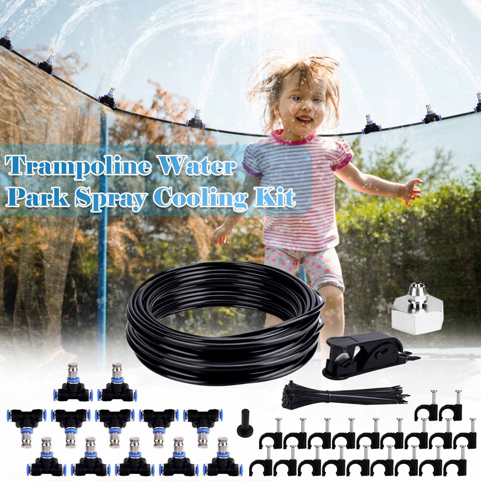 Heliisoer Outdoor Misting Fan Kit For Patios System Summer WaterMist Walmart Canada