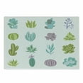 thumbnail image 1 of Exotic Cutting Board, Various Saguaro Barbary Fig Prickly Pear Peyote Tropical Plants, Decorative Tempered Glass Cutting and Serving Board, Small Size, Green Turquoise, by Ambesonne, 1 of 1