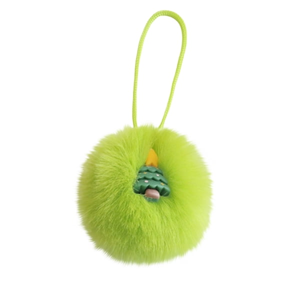 YuanGuangQ Christmas Faux Fur Ball Ornaments, Santa Snowman Mini Cute Baubles Hanging Decor, Xmas Tree Wreath Home Party Decorative Ornament Set for Indoor Display