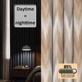 thumbnail image 3 of Brown Grey Geometric Blackout Curtains for Bedroom/Living Room, Pinch Pleated Black Out Curtains, Southwest Ethnic Country Room Darkening Window Drapes with Hooks 2 Panels, 39"x70", 3 of 8