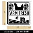 thumbnail image 2 of Farm Fresh with Barn and Chicken Self-Inking Rubber Stamp Ink Stamper - Green Ink - Small 1 Inch, 2 of 7