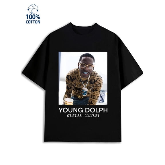RIP Young Dolph mens 180G 100% Cotton black Funny Unisex Shirt Crewneck tshirts Trendy Unisex Shirt Short Sleeve tshirts Fashion Unisex Shirt Printed tshirts Funny Unisex Shirt Short Sleeve tshirts