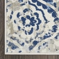 thumbnail image 4 of Home Dynamix Melrose Audrey Moroccan Ogee Damask Area Rug, Ivory/Blue, 7'10"x10'2", 4 of 6