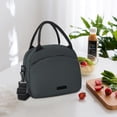 thumbnail image 6 of Fasiaou 12x10x6 Inch Large Capacity Insulated Lunch Bag with Shoulder Strap, Multifunctional Portable Lunch Box Cooler Tote,Gray, 6 of 6