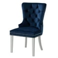 thumbnail image 2 of Furniture of America Swata Fabric Tufted Dining Chair in Blue (Set of 2), 2 of 12