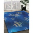 thumbnail image 2 of Ahgly Company Indoor Square Patterned Blue Novelty Area Rugs, 8' Square, 2 of 6