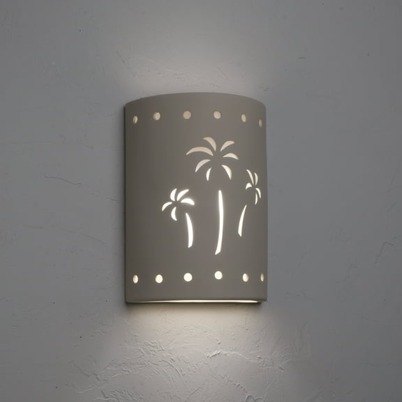 Luxury Lighting Jaken 13" High Ceramic Outdoor Wall Light, Cottonwood Painted Finish, LED Bulb Included