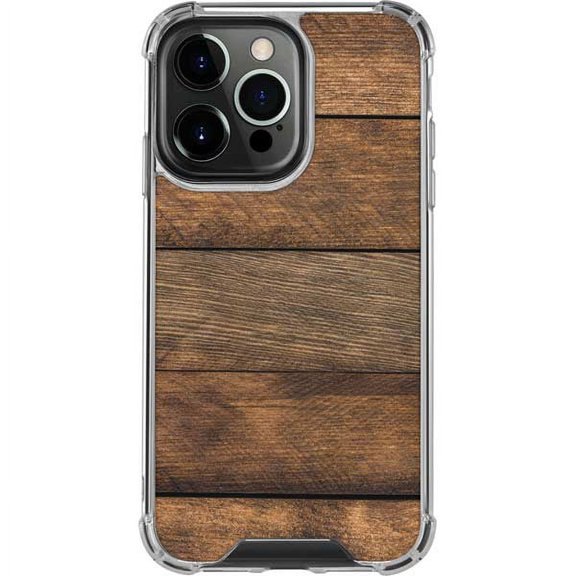 Skinit Wood Early American Wood Planks iPhone 14 Pro Clear Case